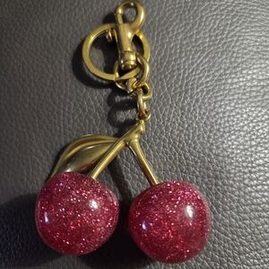 Glitter Cherry Keychain/ bag charm